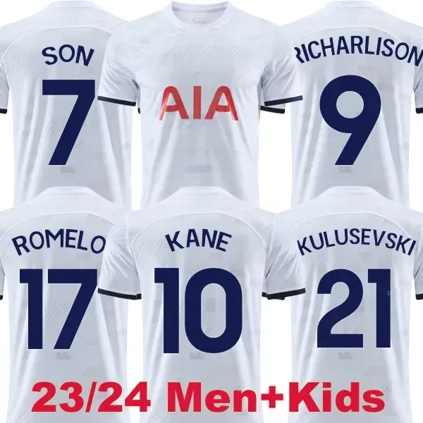 23 24 KANE SON BERGWIJN Maillots de football HOJBJERG KULUSEVSKI Away 2023 2024 LUCAS DELE Troisième 3ème maillot de football BRYAN tops Hommes enfants ensembles DHA