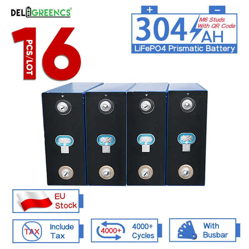 Polonya'dan Gemi Lifepo4 304AH Stokta 48V 300AH Pil LFP 12V Lityum Prismatik Fosfat Paketi 24V 300AH PACK ESS için