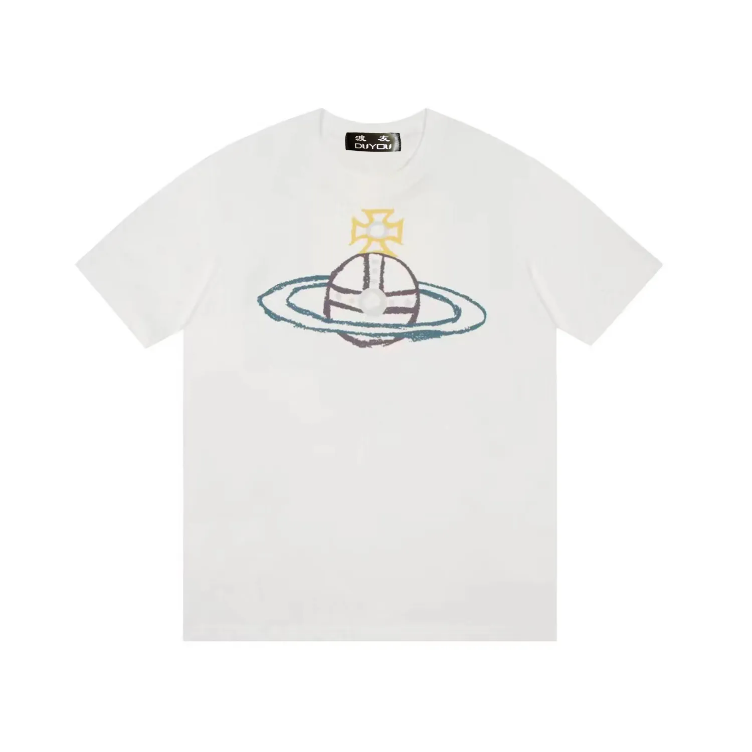 duyou mens spray orb tシャツvivienne西ウッドTシャツブランド衣類男性女性サマーTシャツコットンジャージー高品質トップ78175