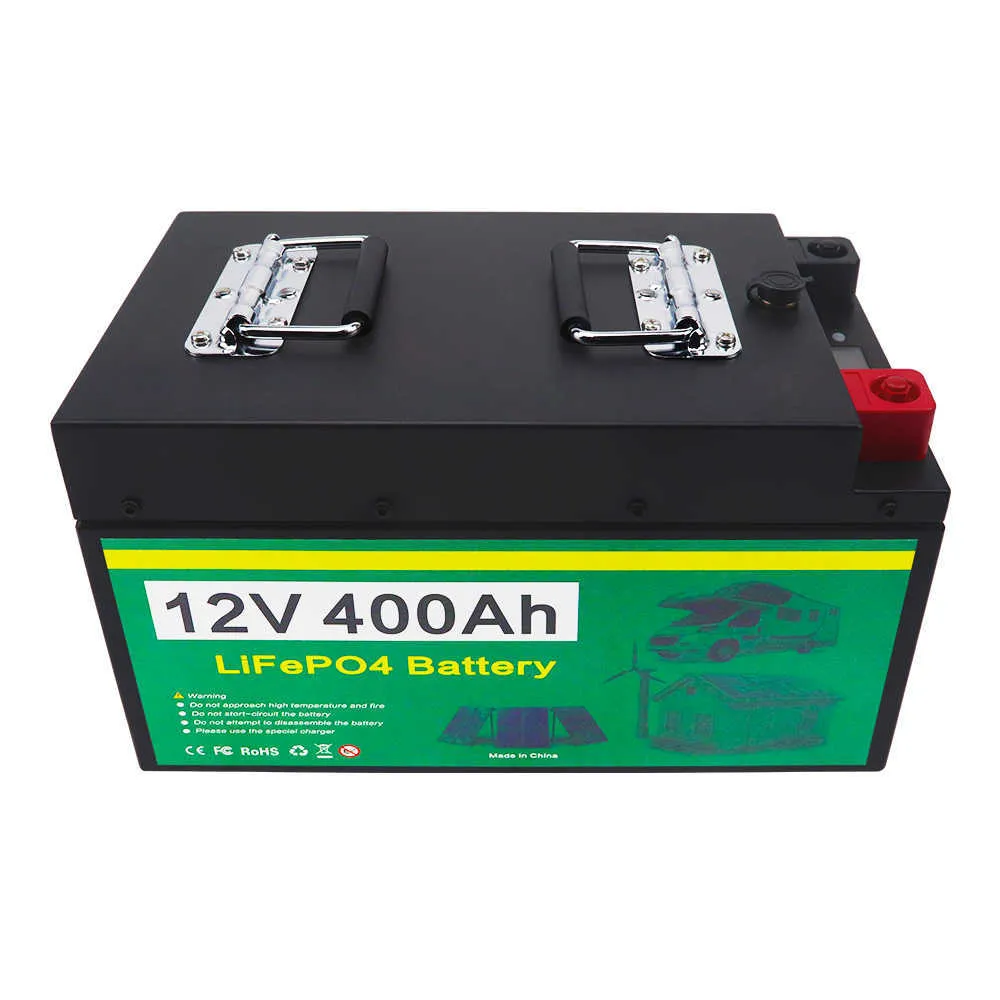 12V 400Ah LiFePO4 Battery Built In BMS Lithium Iron Phosphate Pack For ...