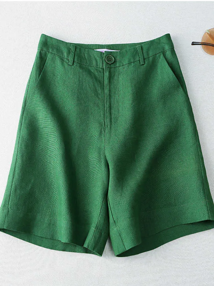 Shorts feminino verão 2023 algodão casual Candy clássico botão de linho braguilha jeans shorts feminino P230606