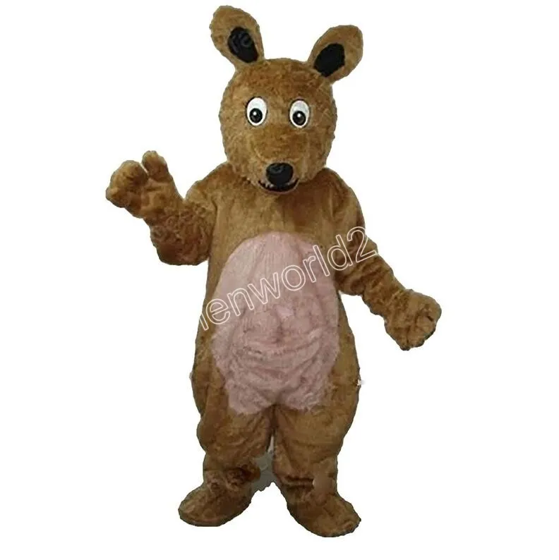 Haute qualité KANGOUROU Costume De Mascotte Simulation Personnage De Dessin Animé Costume Costume Carnaval Adultes Fête D'anniversaire Fantaisie Tenue pour Hommes Femmes