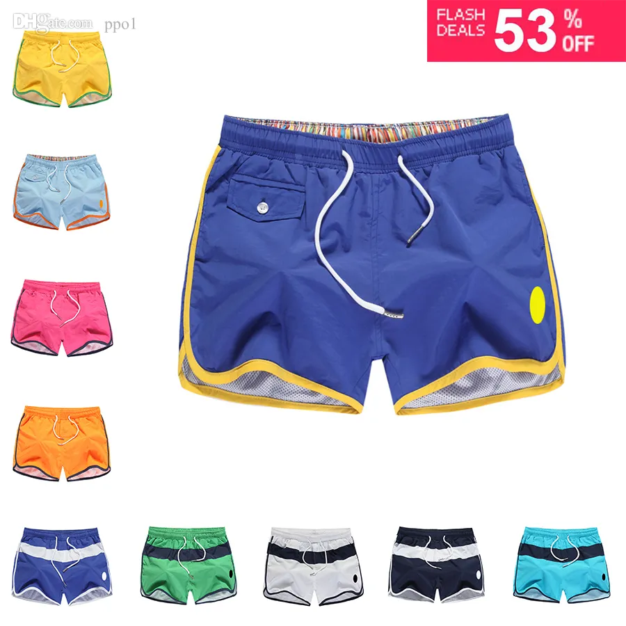 Shorts femininos ralphs de grife, bordados a cavalo, respiráveis, praia, laurens, shorts femininos, malha casual, estilo básico clássico, tamanho M-XXL