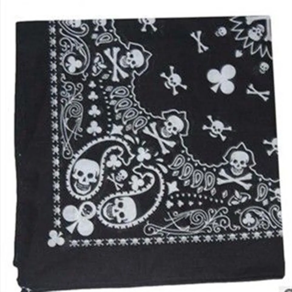 Mode paisley skalle huvud halsduk wrap 100% bomull bandana armband 12 st parti 244k