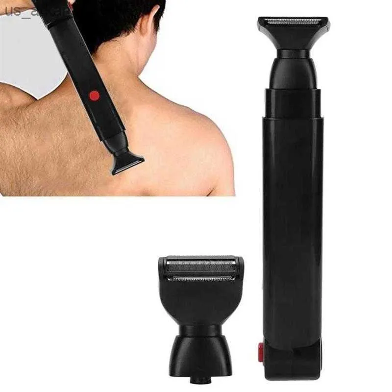 USB Rechargeable Electric Back Pubic Hair Shaver Male Trimmer For Men