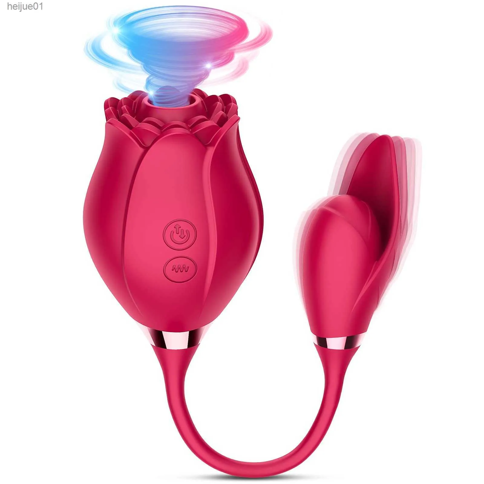 Rose Vibrator Clitoral Sucking Vibrator Rose Toys with Vibrating Egg Suction Vaginal Anal Stimulator Adult Sex Toy for Women L230518