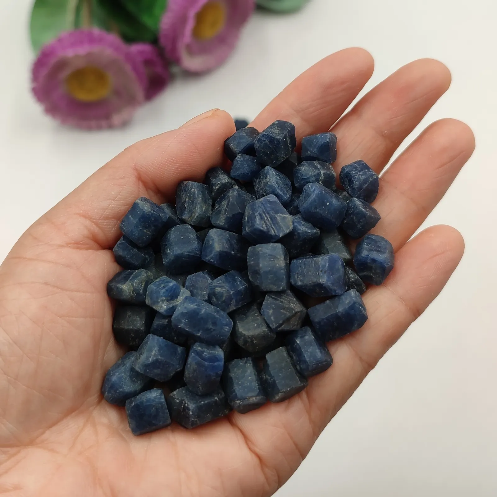 50GPACK LOT RARA SMALL Natural Sapphire Blue Corundum Mineral Prov Crystal Healing Stone Gemstones Bulk 230609