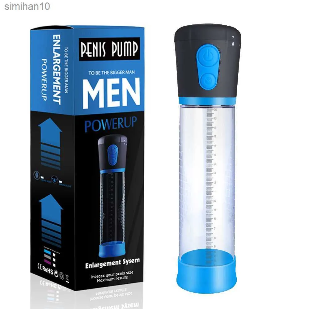 Electric Penis Pump Sex Toys for Men Male Masturbator Penis Extender Penile Vacuum Pump Penis Enlargement Enhancer Massager Ring L230518