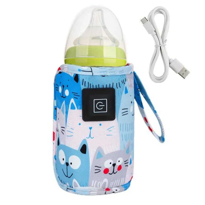 Flessen# Babyfles 3 snelheden temperatuurverstelbare USB-melkisolatiezak G220612