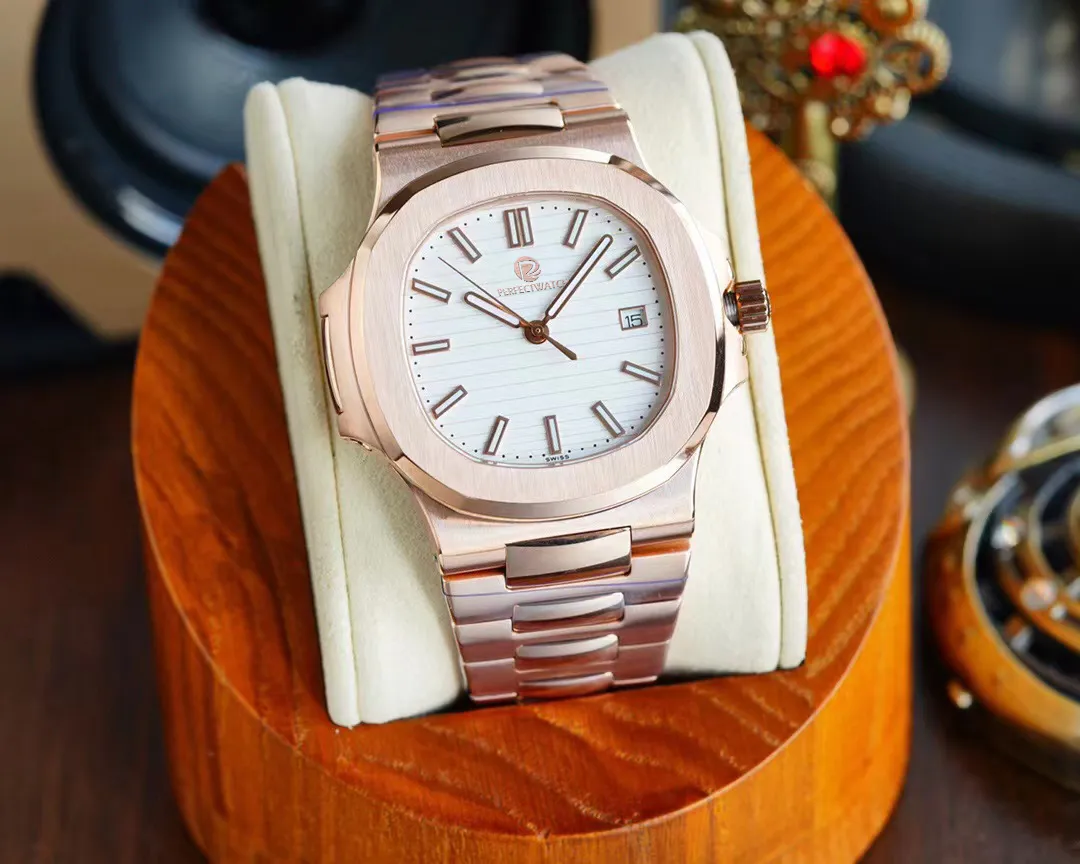 mode heren automatisch horloge designer horloge luxe horloge roestvrijstalen band saffierglas diamanten horloge met meerdere kleuren verkrijgbaar met doos