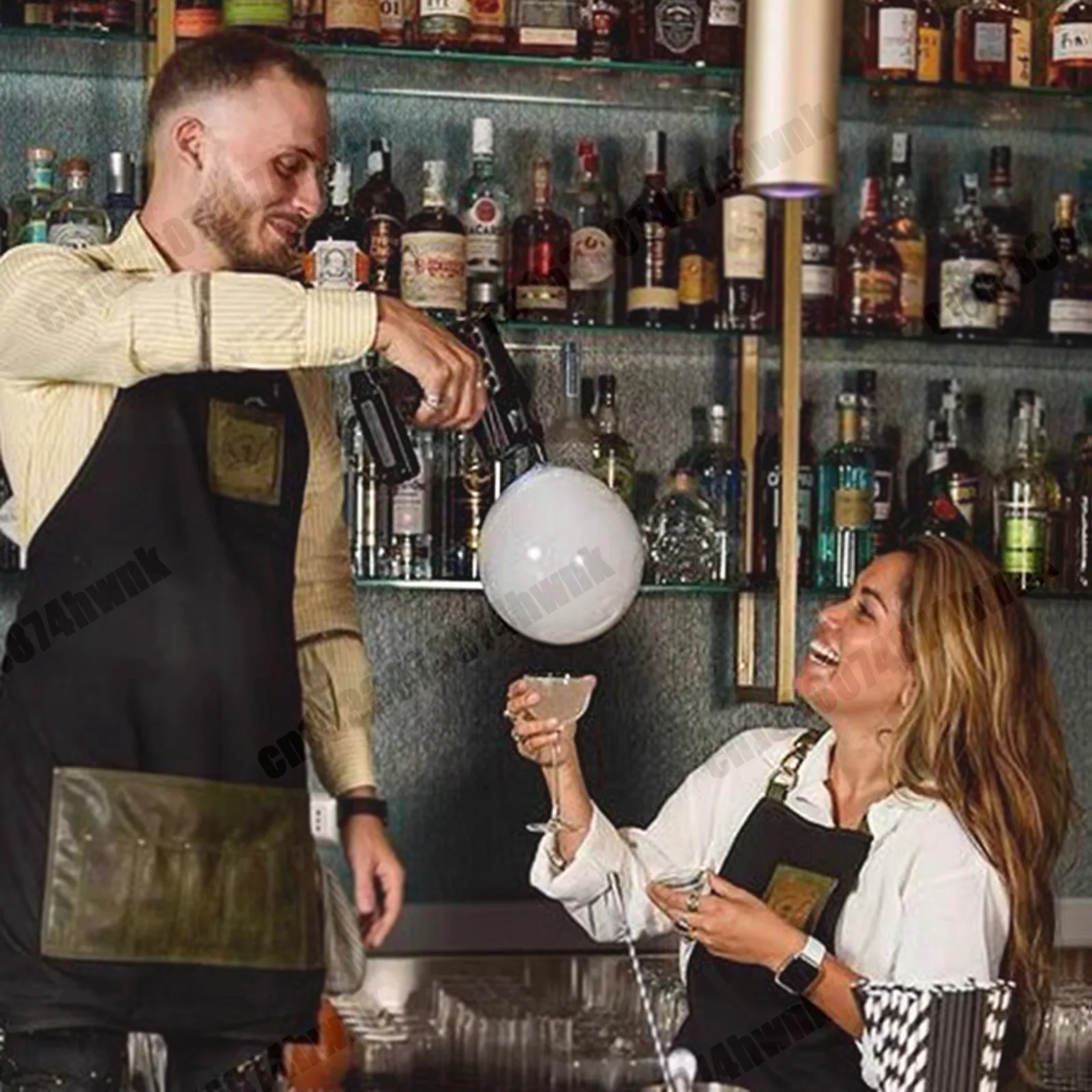 Kit de barman avec support en bambou élégant, ensemble de shaker à cocktail  de 12 pièces pour boisson mélangée, ensemble d'outils de bar professionnel  en acier inoxydable, cadeau pour homme papa 