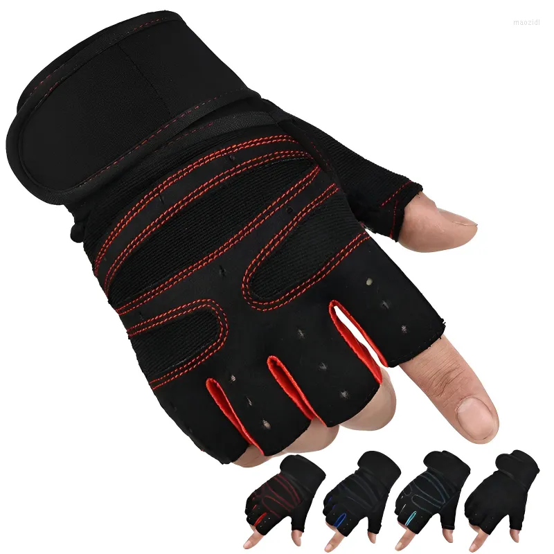 Gants de Cyclisme Homme Fitness Antidérapant Respirant Gym Haltérophilie Demi-doigt Femme Yoga Pour la pêche en plein air