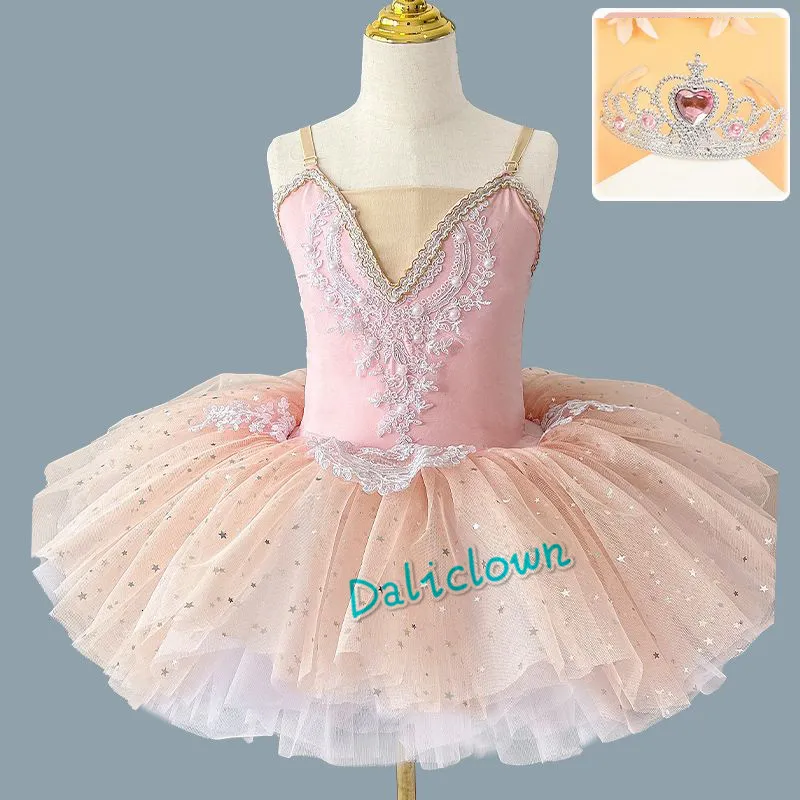 Disfraz De Tutú De Ballet Profesional Para Niñas, Vestido De