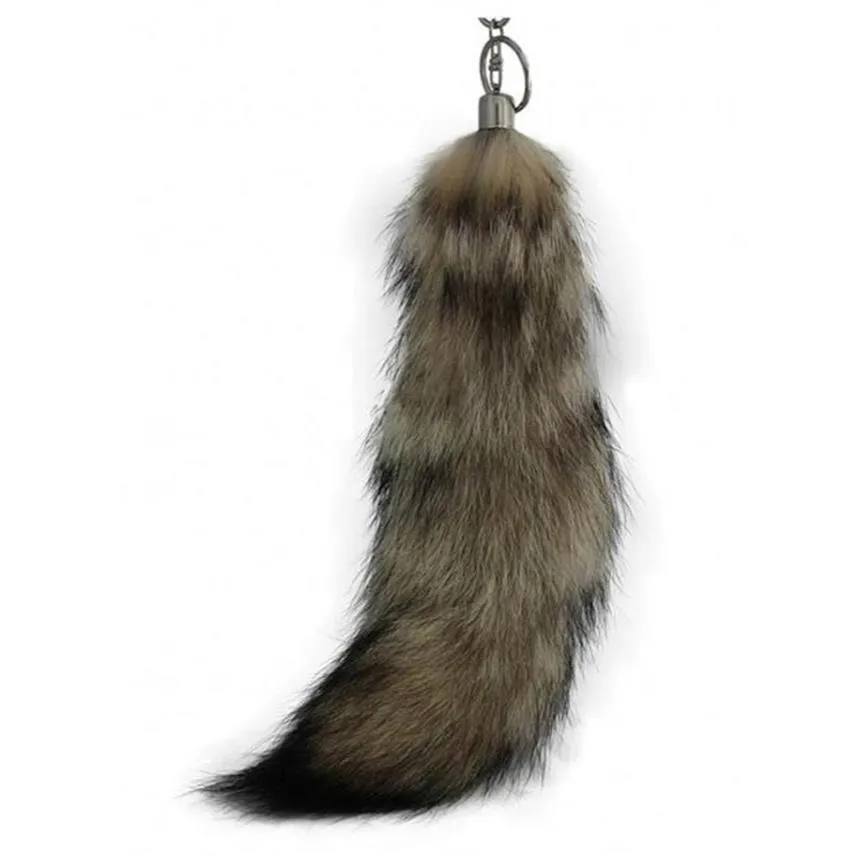 Women039s Bag Charm Tail sleutelhanger Lange Vossenbont Staart Handtas Trinket Hanger Accessoires Furry Charm for Bags Sleutelhangers250k8587091228Y