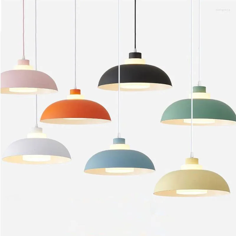 Hanglampen LED Nordic Lights Industriële Minimalistische Macaron Vliegende Schotel Opknoping Voor Woonkamer Slaapkamer Eetkamer Armaturen