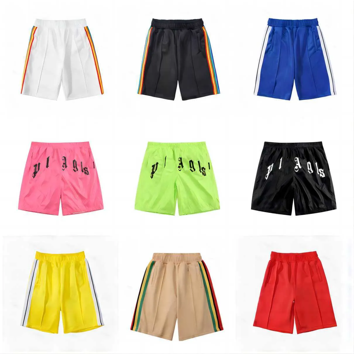 2023 Herren Palmen Shorts Damen Designer Kurze Hosen Briefdruck Streifen Gurtband Lässige Fünf-Punkte-Kleidung Sommer Strandkleidung CRJ