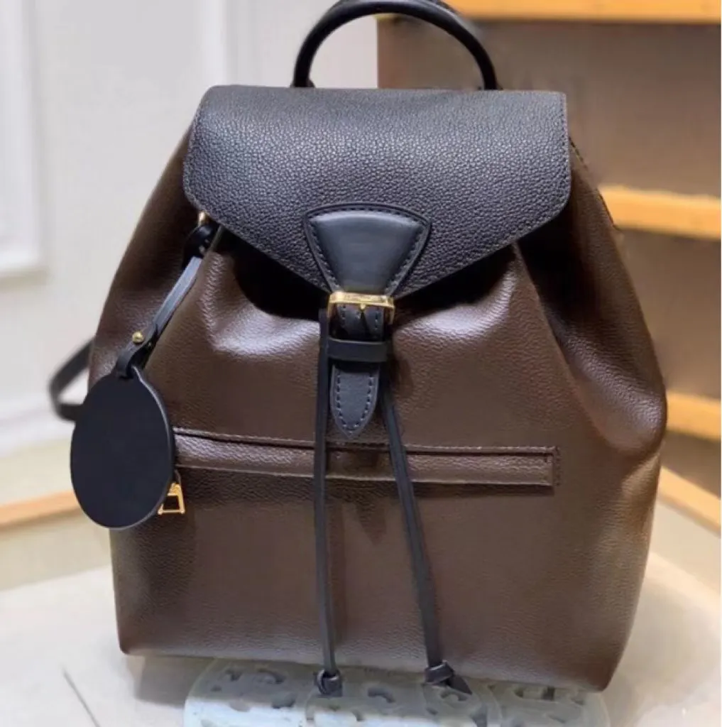 Women's leather Designer Backpack Women's Travel Storage Shoulder Backpack 41578 45205 45639 Classic 1:1 leather handbag Stylish Zipper buckle bag 23x27