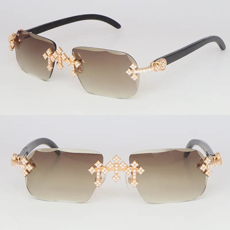 Miché Luxury Gold Rimless Sunglasses Miche | Accessories | Elegant Blue And Gold Sunglasses  main image 2