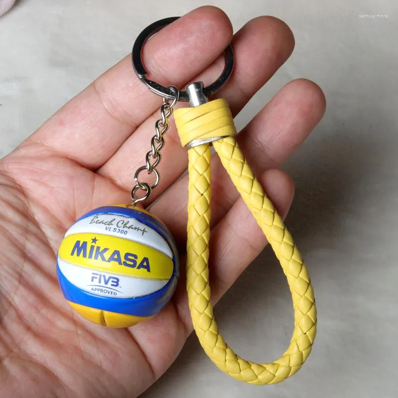 Keychains Fashion PVC Volleyball Keychain Ornaments Business Gifts Beach Ball Sport For Players Men Women Key Chain Gift