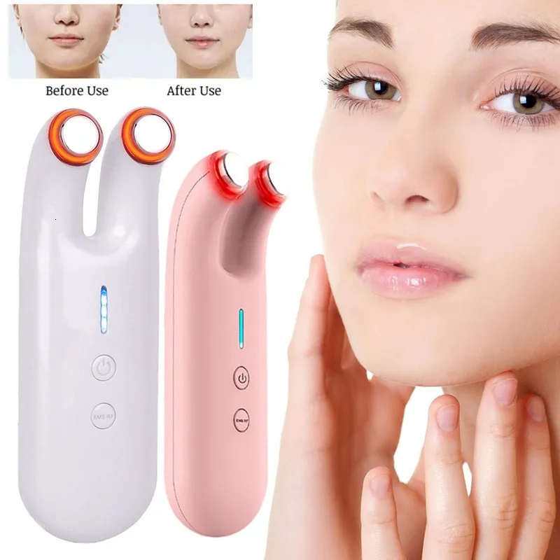 Gesichtsmassagegerät eingetroffen Double Head Lifting RF Anti Aging Microcurrent Beauty Spa Care Machine 230612