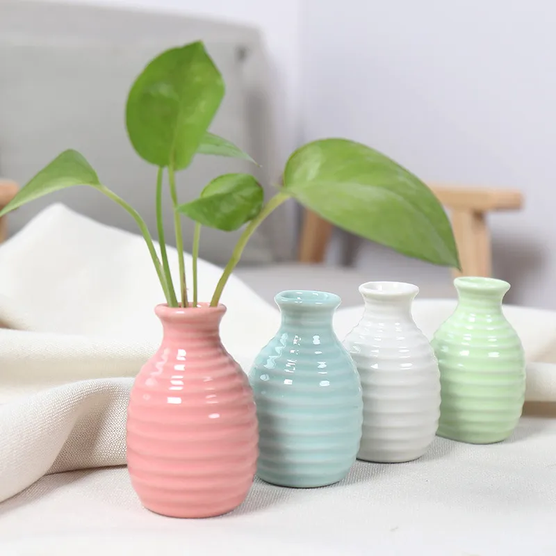 Hydroponic Small Table Vase Decoration Home Decoration Living Room European Flower Arrangement Ceramic Small Flower Vase