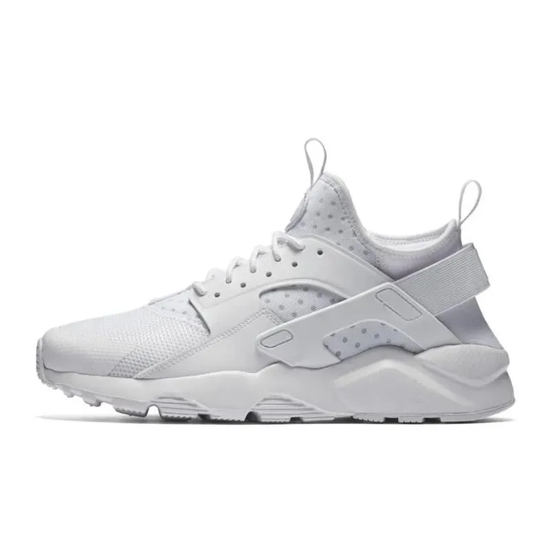 Men's nike air huarache run top ultra casual shoes triple black