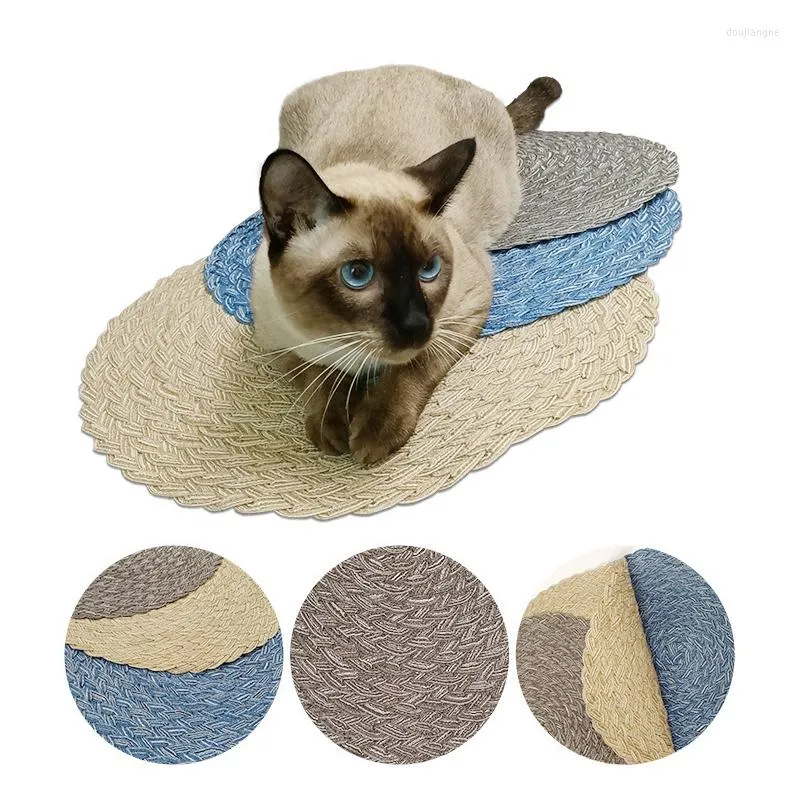 Łóżka kota proste produkty dla zwierząt zarysowe matę grę pazur szlifowanie podwójnie przeznaczenia naturalnego materiału opornego na zużycie