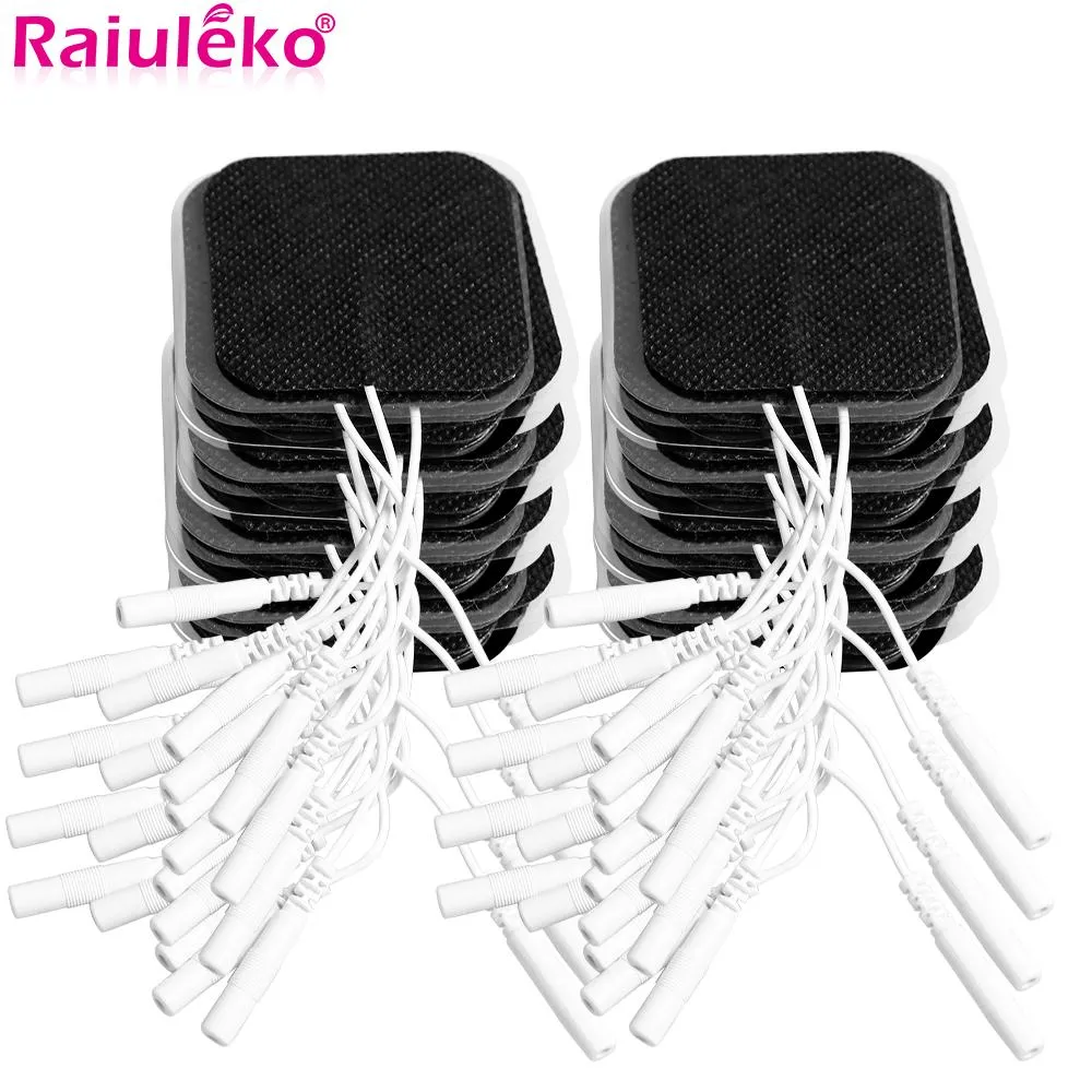 Produtos 50/100pcs 5x5cm Eletrodos autônomos Pads de eletrodos EMS TENS MASSAGER PACTH NERVE ESTIMULADOR DE Fisioterapia Massageador do corpo