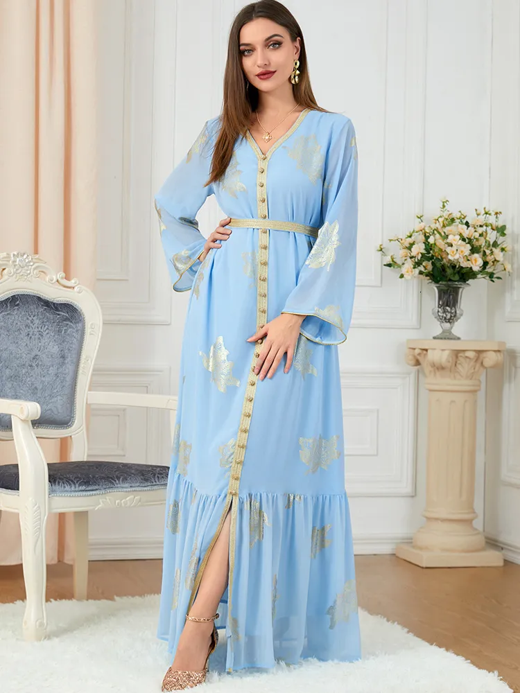 Etniska kläder Abaya för kvinnor Muslims klänning Kaftan Dubai Turkiet Luxury Designer Party Islam Robe African Kimono Caftan Fashion 2023 230613