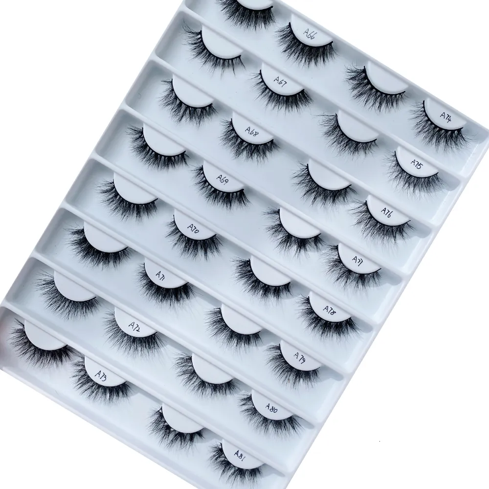 Makeup Tools 16Pair Mink Eyelashes 3D Lashes Thick Cross Volume Fluffy Cruelty free Eye Dramatic False Eyelash 230612