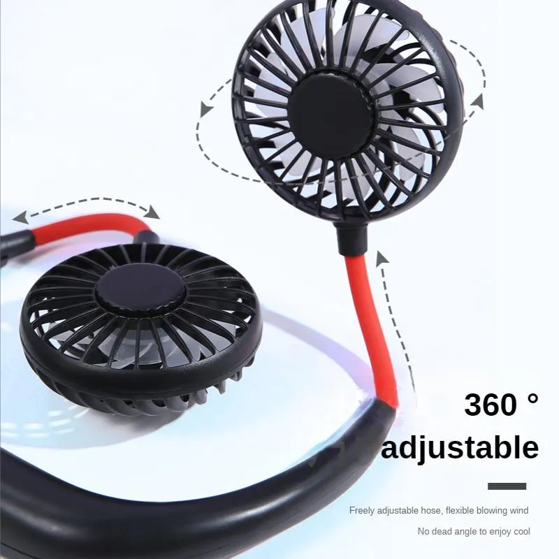 Fans Portable Hanging Neck Fans Usb Rechargeable Leafless Mini Air Cooling Fan Air Conditioner Wearable Neckband Fans