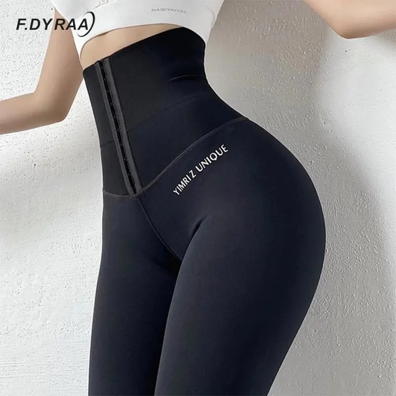 Yoga Outfit Corset Fitness Leggings Womens Outer Wear Training Gym Jogging Pants Tight High Waist Elastic Tummy Control Sexy Trousers 230612