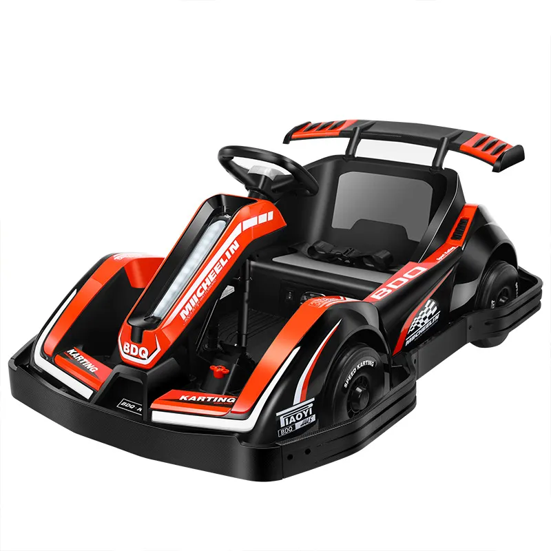 レーシングゴーカートに乗る電気自動車ゲーム屋外おもちゃベビーカーボーイズガールズ用の四輪電気自動車車