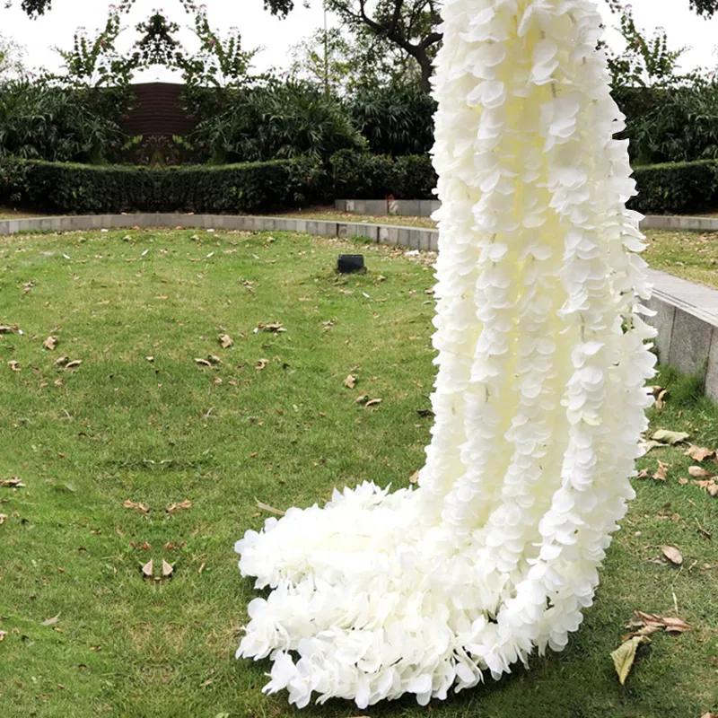 Torkade blommor 10st 2m3m orkidé rotting konstgjorda siden blommor vinstockar för hem bröllop trädgård dekoration hängande girland vägg falsk 230613