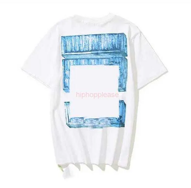 OFFes Hombres Moda para mujer Tops Camiseta deportiva Diseñador de verano Camisetas blancas Algodón de lujo Camisetas sueltas Manga corta casual Pintura al óleo