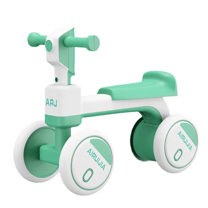 Baby Balance Bike per 1 anno di età 4 ruote Walker per bambini senza pedali Scooter con musica leggera biciclette per 12-36 mesi ragazzi ragazze