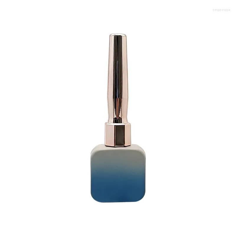 Garrafas de armazenamento 12 ml de esmalte de vidro criativo frasco quadrado spray azul gradiente antiluz vazio