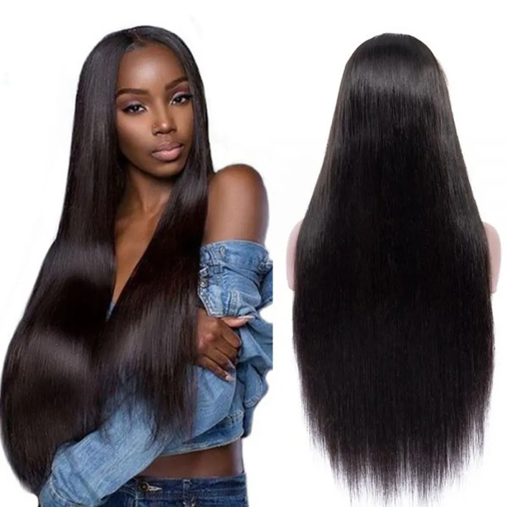 30 Polegada Bone Straight HD Lace Frontal Wigs Pré Arrancado Brasileiro Transparente 13x4 Lace Front Human Hair Para Mulheres