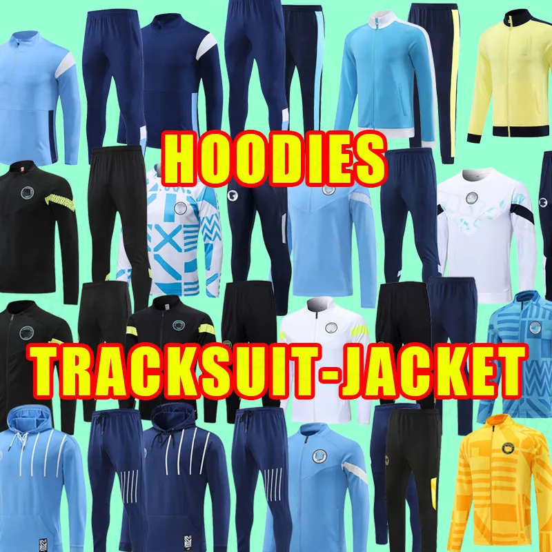 Survêtement HAALAND soccer Sets 23 24 DE BRUYNE PHILLIPS MANS CITIES GREALISH FERRAN MAHREZ MANCHESTERS FODEN 2023 2024 veste d'entraînement coupe-vent Hoodies