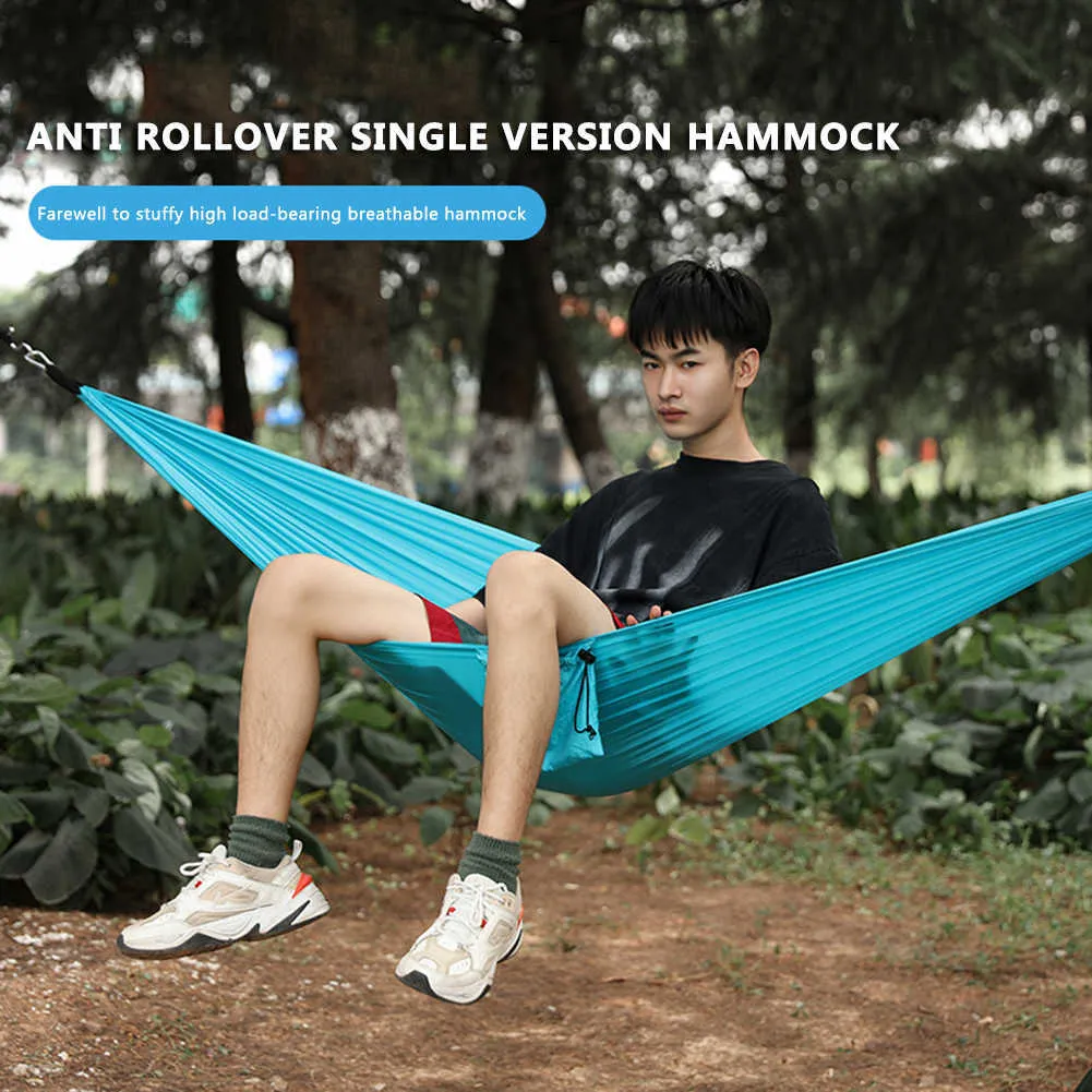 Outdoor Hammock Portable Camping Hammock Swing for Backpacking Travel with Straps Carabiners Tree Friendly 2024 Version