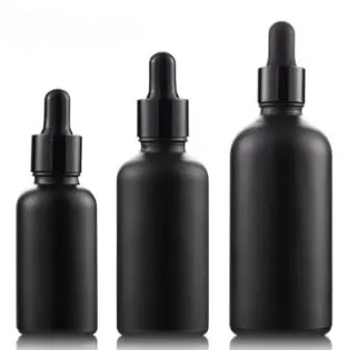 30ml 50ml 100ml frascos conta-gotas vidro preto fosco frascos conta-gotas clássicos