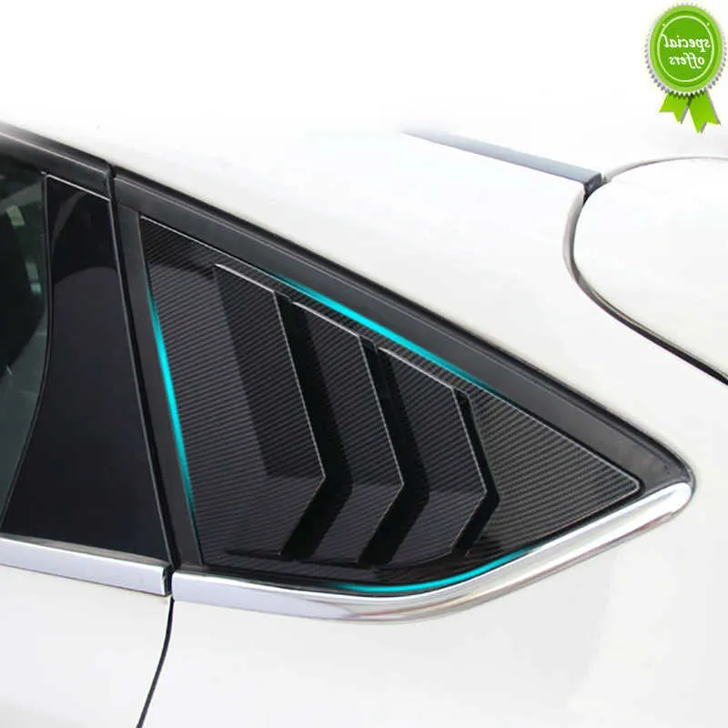 New For Ford Focus ST RS MK3 2012-2018 Hatchback Carbon Fiber Car Rear Window Blinds Side Tuyere Louvers Vent Styling Accessories