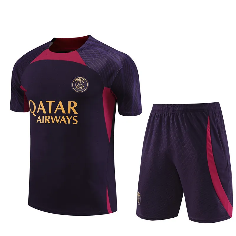 23 24 Survêtement de maillots de football PSG MBAPPE 2023 Survêtement de style classique Paris SERGIO VERRATTI ICARDI football Manches courtes 04