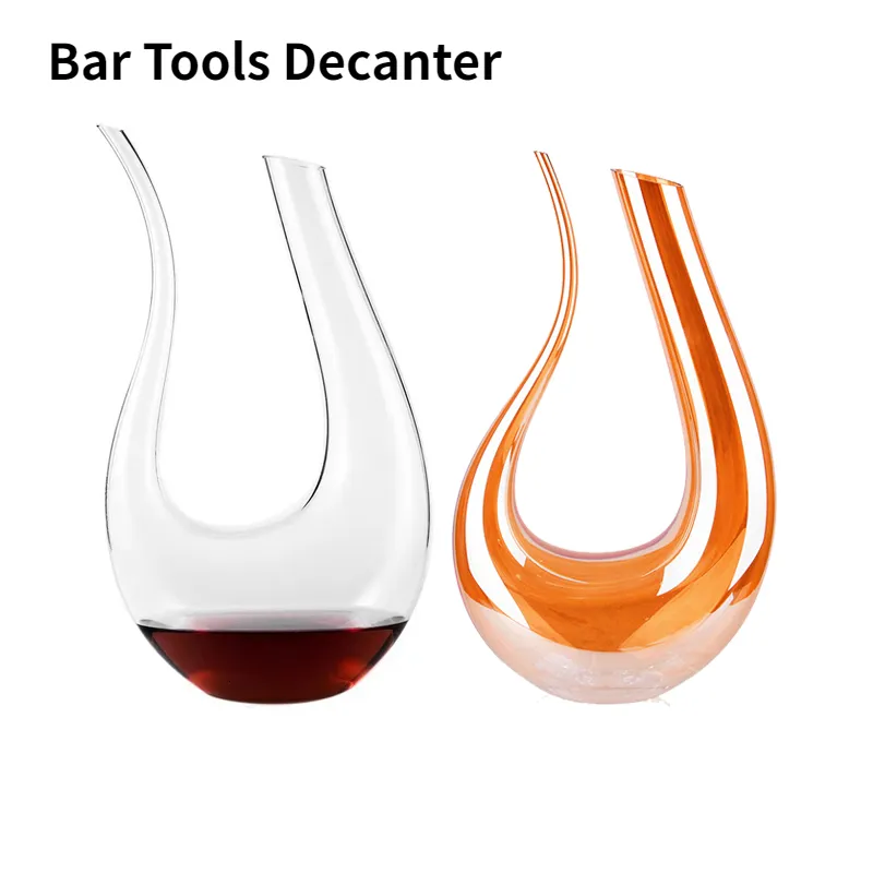 Strumenti da bar 1200ML Grande Decanter Fatto a mano Cristallo Vino rosso Bicchieri da champagne Bottiglia Brocca Versatore Aeratore per famiglia 230612