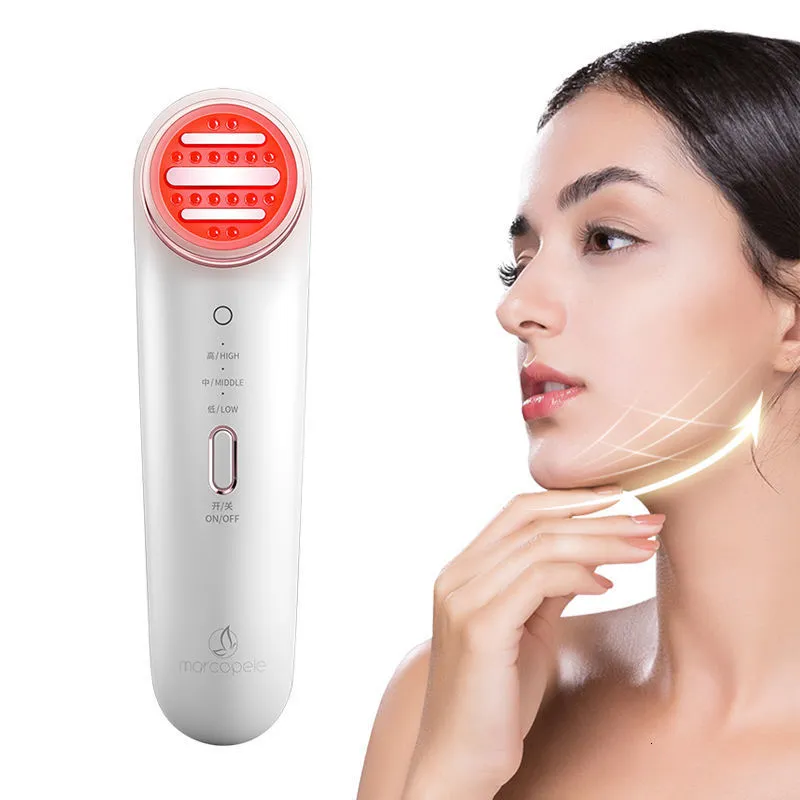 Appareil de massage du visage Red Light Radio Frequency Beauty Instrument Remove Nasolabial Resserrement de la peau Produit Ems RF Machine 230612
