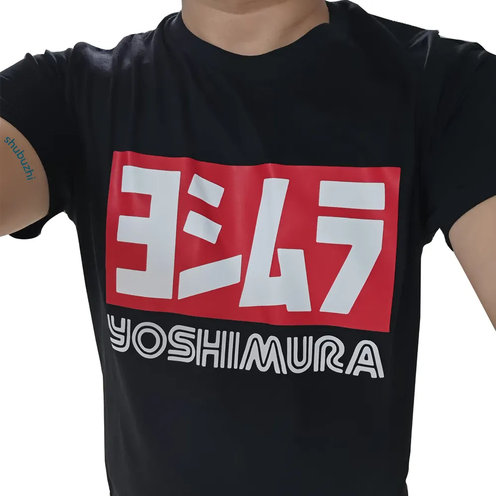 Men's T-Shirts Yoshimura Japan Men's Tees S To 5XL Black T Shirt Short Sleeves Fashion T-Shirt Men Clothing Letter Top Tee sbz6149 230613