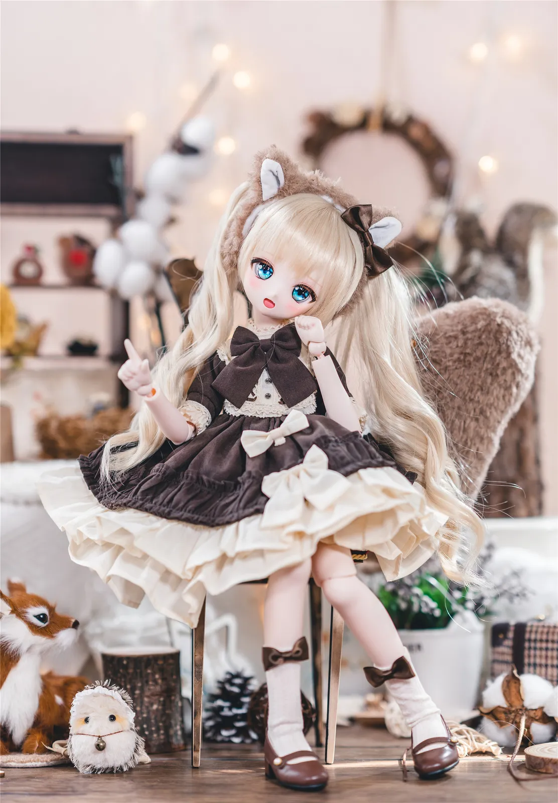 Doll Accessories bjd doll dress mdd Bear Sister Giant Baby msd Clothing 6 pieces set 230613