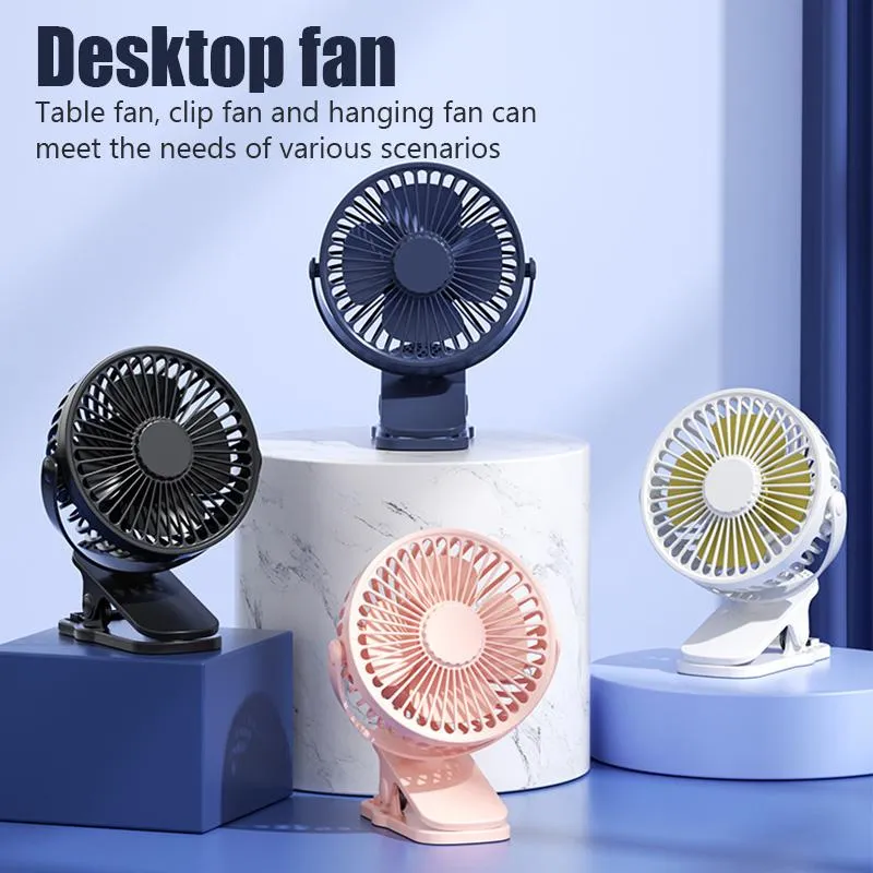 Fans USB Mini Wind Power Handheld Clip Fan Bekväm och ultraquiet -fläkt Högkvalitativ bärbar student Söt liten kylventilador