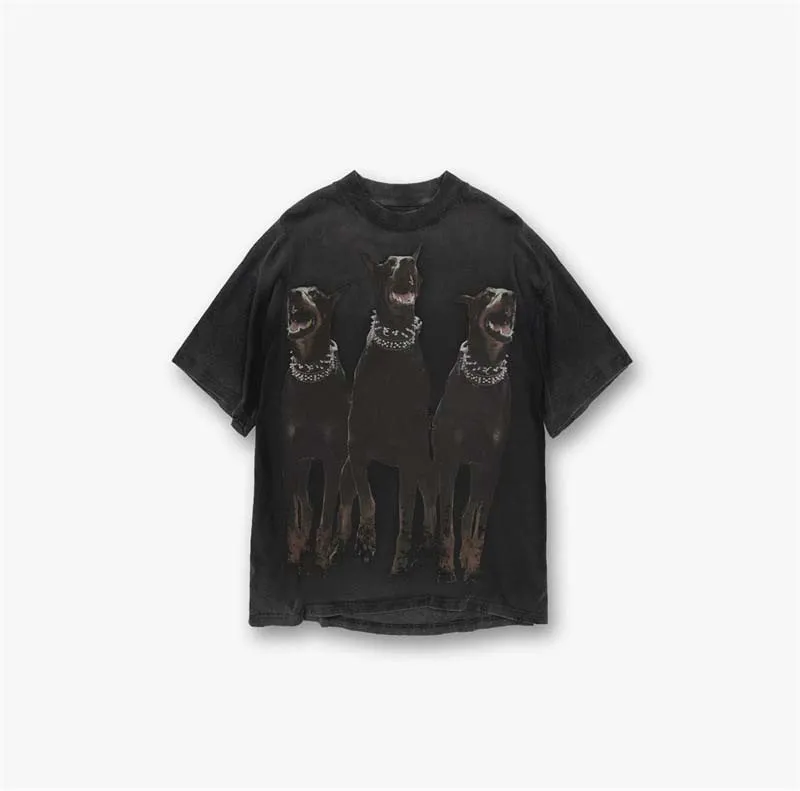 Hond Heren T-shirts High Street Tee Lente Zomer mode Skateboard Heren Dames T-shirt Oversized ontwerp S-XL297H