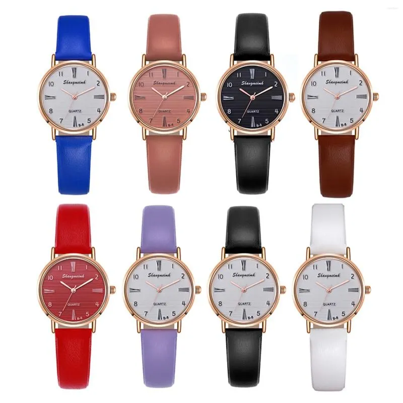 Horloges Vrouwen Horloge Eenvoudige Designer Dames Lederen Band Analoge Quartz Horloges Montre Femme Voor Gratis Bezorging